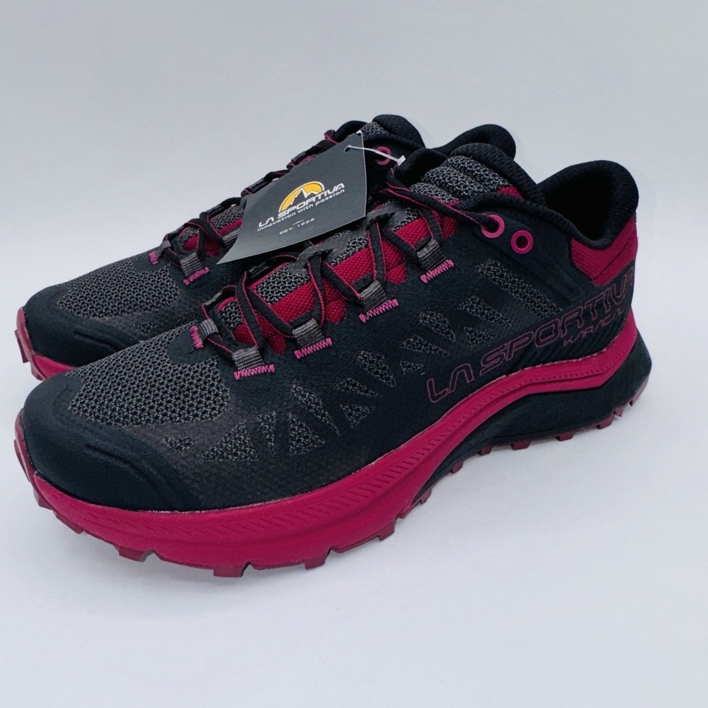 La‎ Sportiva Karacal Trail Running Sneakers Women's Size 7 Black Pink Ortholite